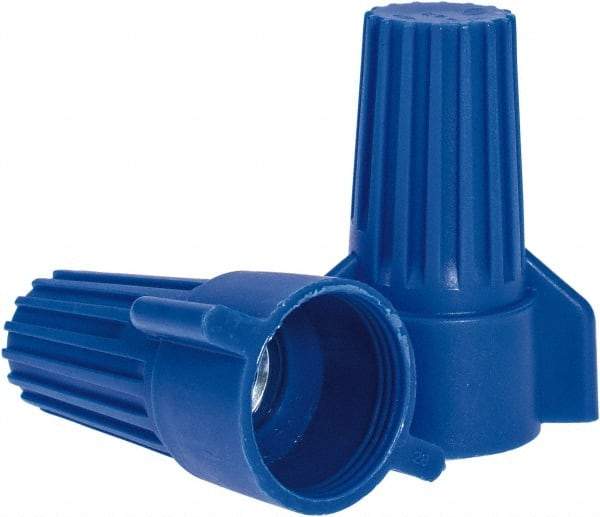 Ideal - 3, 12 to 2, 6 AWG, 600 Volt, Flame Retardant, Wing Twist on Wire Connector - Blue, 221°F - USA Tool & Supply