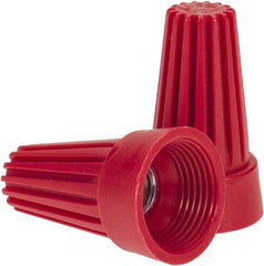 Ideal - 2, 14 to 4, 12 AWG, 600 Volt, Flame Retardant, Standard Twist on Wire Connector - Red, 221°F - USA Tool & Supply