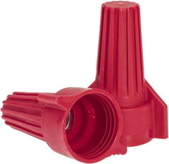 Ideal - 2, 14 to 5, 12 AWG, 600 Volt, Flame Retardant, Wing Twist on Wire Connector - Red, 221°F - USA Tool & Supply