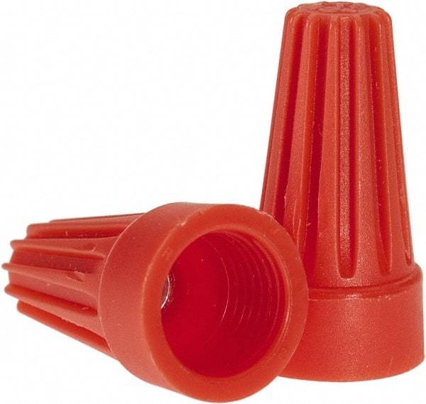 Ideal - 2, 18 to 2, 14 AWG, 600 Volt, Flame Retardant, Standard Twist on Wire Connector - Orange, 221°F - USA Tool & Supply