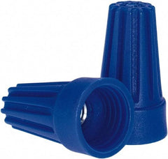 Ideal - 3, 20 to 3, 16 AWG, 300 Volt, Flame Retardant, Standard Twist on Wire Connector - Blue, 221°F - USA Tool & Supply