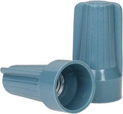 Ideal - 2, 12 to 2, 6 AWG, 600 Volt, Flame Retardant, Standard Twist on Wire Connector - Blue & Gray, 221°F - USA Tool & Supply