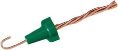 Ideal - 2, 14 to 4, 12 AWG, 600 Volt, Flame Retardant, Wing Twist on Wire Connector - Green, 221°F - USA Tool & Supply