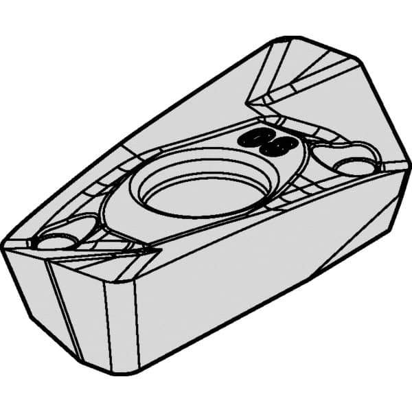 Kennametal - EC1404 GD Grade KCPM40 Carbide Milling Insert - TiAlN/AlCrN Finish, 0.1772" Thick, 1/64" Corner Radius - USA Tool & Supply