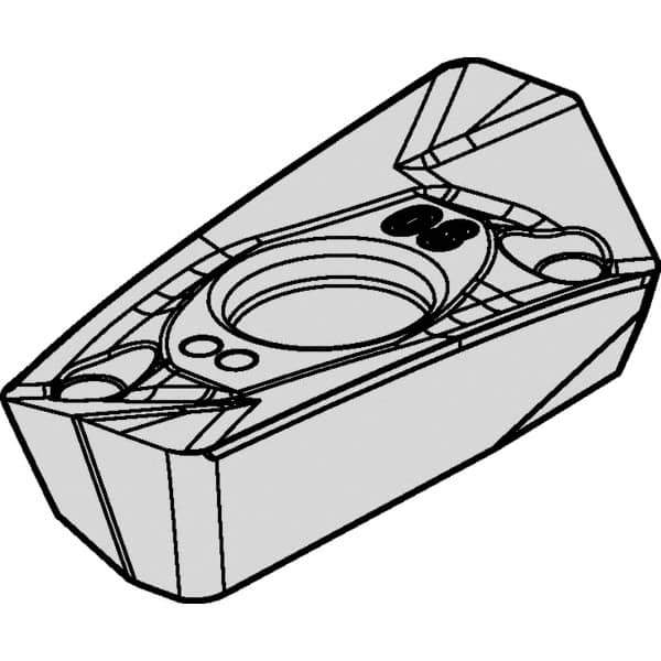Kennametal - EP1412 HD Grade KCPM40 Carbide Milling Insert - TiAlN/AlCrN Finish, 0.1772" Thick, 3/64" Corner Radius - USA Tool & Supply