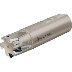 Walter - 5/8" Cut Diam, 0.394" Max Depth of Cut, 5/8" Shank Diam, 7" OAL, Indexable Square Shoulder End Mill - Multiple Insert Styles, Cylindrical Shank, 90° Lead Angle, Through Coolant, Series Xtra-tec - USA Tool & Supply