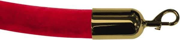 Tensator - 6' Long x 2" Wide Velour Rope - Red - USA Tool & Supply