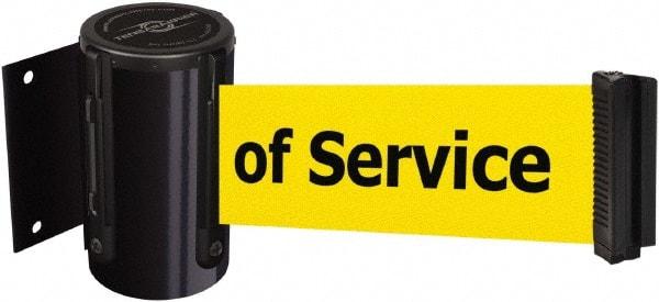 Tensator - 4" High x 2" Long x 3" Wide Barricade Tape Dispenser - Steel, Black Powdercoat Finish, Black, Use with Tensabarrier - USA Tool & Supply