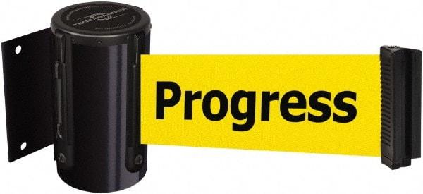 Tensator - 4" High x 2" Long x 3" Wide Barricade Tape Dispenser - Steel, Black Powdercoat Finish, Black, Use with Tensabarrier - USA Tool & Supply