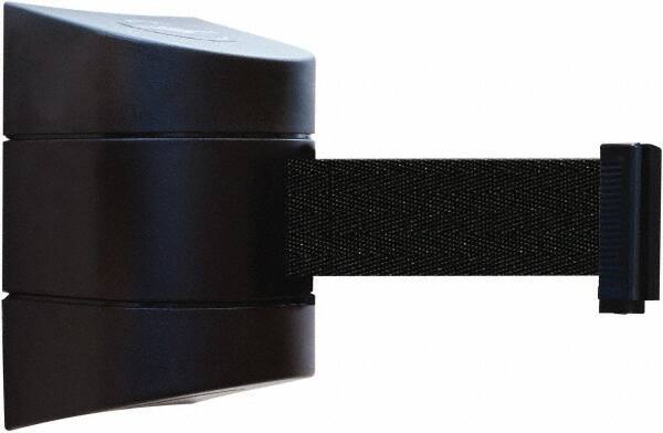 Tensator - 5" High x 3" Long x 3" Wide Barricade Tape Dispenser - Steel, Black Powdercoat Finish, Black, Use with Tensabarrier - USA Tool & Supply