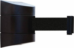 Tensator - 5" High x 3" Long x 3" Wide Barricade Tape Dispenser - Steel, Black Powdercoat Finish, Black, Use with Tensabarrier - USA Tool & Supply