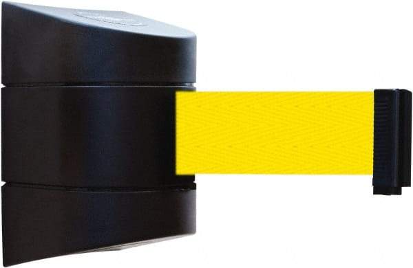 Tensator - 5" High x 3" Long x 3" Wide Barricade Tape Dispenser - Steel, Black Powdercoat Finish, Black, Use with Tensabarrier - USA Tool & Supply