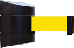 Tensator - 5" High x 3" Long x 3" Wide Barricade Tape Dispenser - Steel, Black Powdercoat Finish, Black, Use with Tensabarrier - USA Tool & Supply