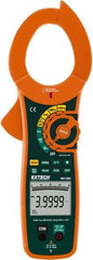 Extech - MA1500, CAT IV, Digital True RMS Auto Ranging Clamp Meter with 2" Clamp On Jaws - 750 VAC, 1000 VDC, 1500 AC/DC Amps, Measures Voltage, Capacitance, Current, Frequency, Resistance - USA Tool & Supply