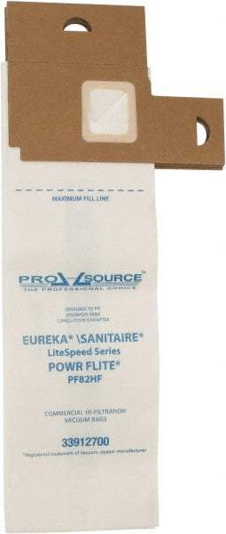 PRO-SOURCE - Meltblown Polypropylene & Paper Vacuum Bag - For Eureka LiteSpeed Models 5700-5739 & 5800-5839 & Powr-Flite PF82HF Uprights - USA Tool & Supply