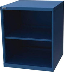 LISTA - 2 Shelf, 33-1/2" High x 28" Wide Bookcase - 28-1/2" Deep, Steel, Blue - USA Tool & Supply