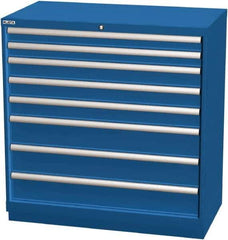 LISTA - 8 Drawer, Modular Storage Cabinet - Steel, 40-1/4" Wide x 22-1/2" Deep x 41-3/4" High, Blue - USA Tool & Supply