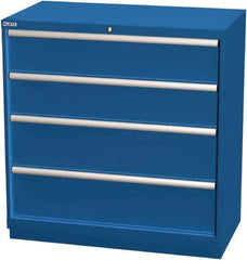 LISTA - 4 Drawer, Modular Storage Cabinet - Steel, 40-1/4" Wide x 22-1/2" Deep x 41-3/4" High, Blue - USA Tool & Supply
