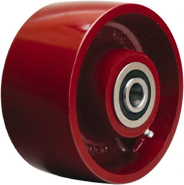 Hamilton - 6 Inch Diameter x 3 Inch Wide, Cast Iron Caster Wheel - 2,500 Lb. Capacity, 3-1/4 Inch Hub Length, 3/4 Inch Axle Diameter, Precision Ball Bearing - USA Tool & Supply