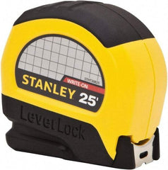 Stanley - 25' x 1" Tape Measure - 1/16" Graduation - USA Tool & Supply