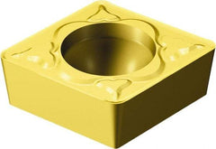 Sandvik Coromant - CPMT32.52 MM Grade 2025 Carbide Turning Insert - TiCN/AI2O3/TiN Finish, 80° Diamond, 3/8" Inscr Circle, 5/32" Thick, 1/32" Corner Radius - USA Tool & Supply