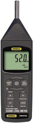 General - A and C Frequency Weight, Backlit LCD Display Class 1 Sound Meter - 30 to 130 Decibels - USA Tool & Supply
