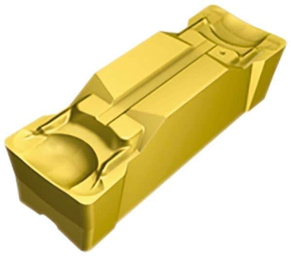 Sandvik Coromant - GN123 GM Grade 2135, 3mm Cutting Width Carbide Grooving Insert - 18.2mm Max Depth of Cut, Neutral, 0.3mm Corner Radius, TiCN/Al2O3/TiN Finish - USA Tool & Supply