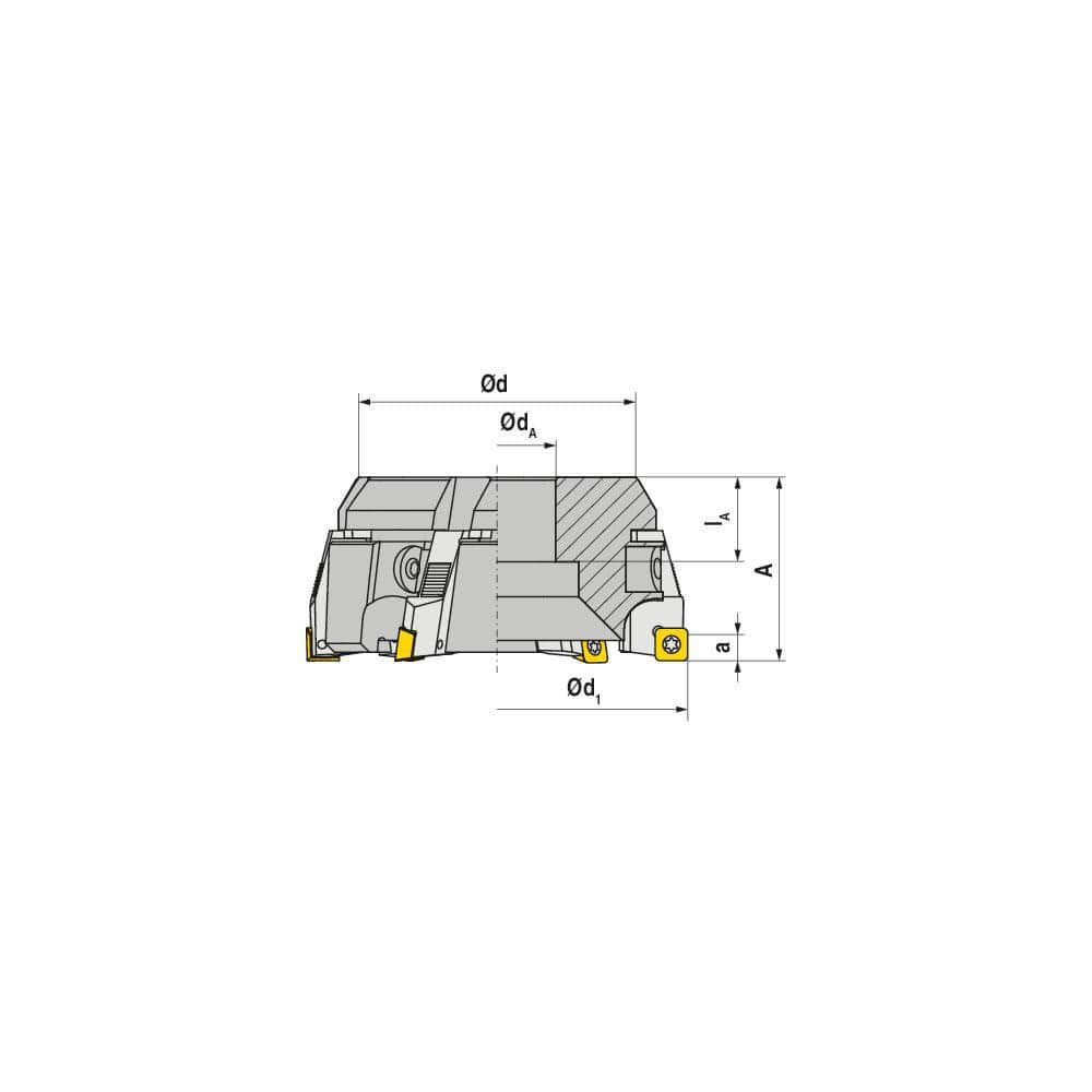 Milling Cartridges & Cassettes; Compatible Insert Style: SD..; Series: A260; Compatible Insert Size Code: 1205; Insert Inscribed Circle (Inch): 0.5000 in; Toolholder Style: 490-12; Type: Cassette; Cutting Direction: Right Hand; Tool Application: Milling;