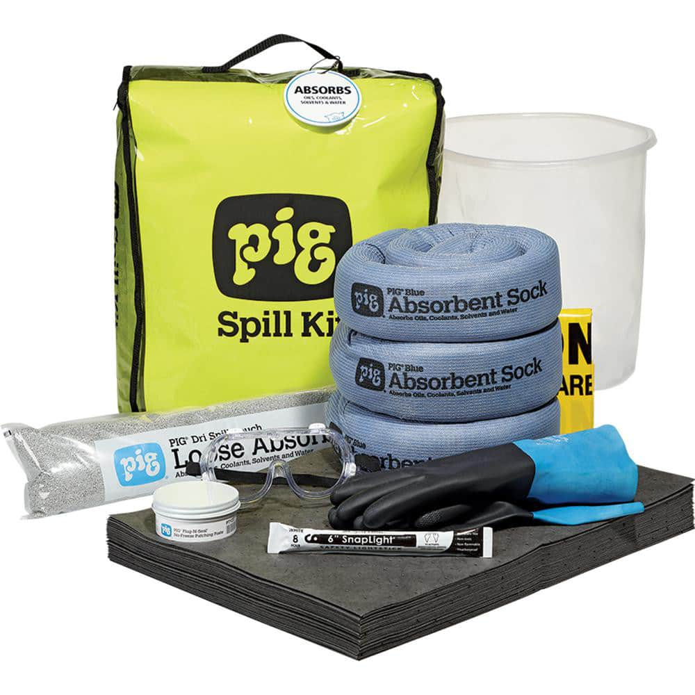 Spill Kits; Kit Type: Universal Spill Kit; Container Type: Bag; Absorption Capacity: 6 gal; Color: Clear; Portable: Yes; Capacity per Kit (Gal.): 6 gal