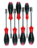 7 Piece - 3/16 - 1/2 - SoftFinish® Cushion Grip Inch Nut Driver Set - USA Tool & Supply