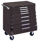 8-Drawer Roller Cabinet w/ball bearing Dwr slides - 40'' x 20'' x 34'' Brown - USA Tool & Supply