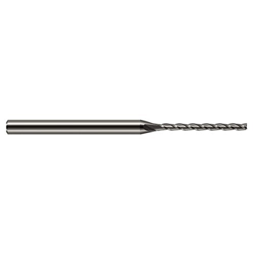 Miniature End Mills - Long Flute - 0.0650″ Cutter Diameter × 0.6500″ Length of Cut Carbide Square End Mill, 3 Flutes