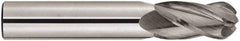 Niagara Cutter - 5/8" Diam, 2" LOC, 4 Flute Solid Carbide Ball End Mill - TiAlN Finish, Single End, 6" OAL, 5/8" Shank Diam, Spiral Flute - USA Tool & Supply