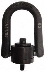 CM - 4,000 Lbs. Load Capacity, 3-1/2 Inch Wide x 5.31 Inch High x 1 Inch Opening, Extra Duty Hoist Ring - 5/8-11 Thread Size, 1 Inch Thread Length, 3/4 Inch Bail Diameter, 60 Ft./Lbs. Torque Load - USA Tool & Supply