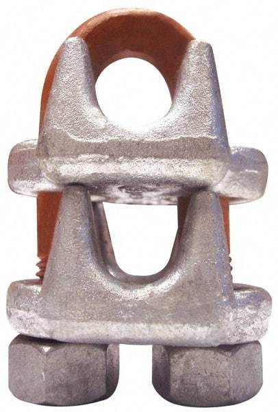 CM - 3/4" Piggyback Wedge Socket Clip - 5/8-11, 1-1/2" Between Centers, Galvanized - USA Tool & Supply