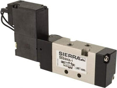 ARO/Ingersoll-Rand - 10-32" Inlet, Solenoid Actuator, Spring Return, 2 Position, Body Ported Solenoid Air Valve - 24 VDC Input, 1/4 CV, 4 Way, 115 psi, 122° Max Temp - USA Tool & Supply