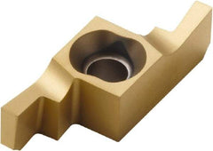 Seco - 1220012NR FD Grade CP500, 2mm Cutting Width Carbide Grooving Insert - 4mm Max Depth of Cut, Right Hand, 0.2mm Corner Radius, TiAlN/TiN Finish - USA Tool & Supply