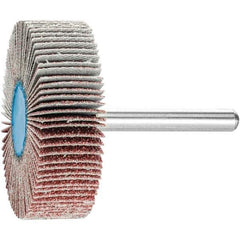 PFERD - 2" Diam x 1/2" Face Width, Aluminum Oxide Coated Mounted Flap Wheel - 1/4" Shank Mount, 60 Grit, 23,000 Max RPM - USA Tool & Supply