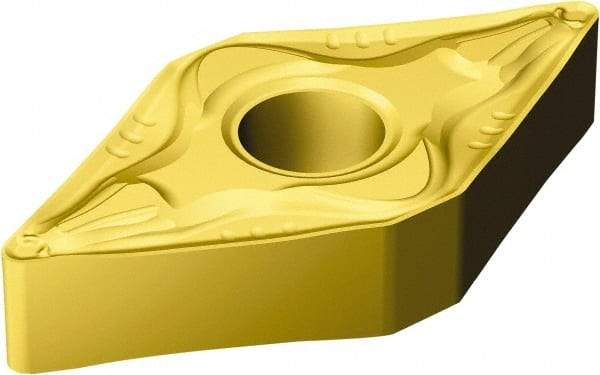 Sandvik Coromant - DNMG442 PM Grade 1525 Carbide Turning Insert - TiCN/TiN Finish, 55° Diamond, 1/2" Inscr Circle, 1/4" Thick, 1/32" Corner Radius - USA Tool & Supply