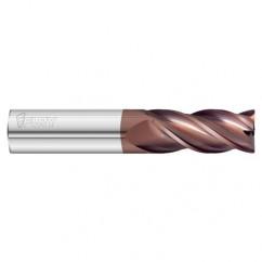 3/8 Dia. x 3 Overall Length 4-Flute .010 C/R Solid Carbide SE End Mill-Round Shank-Center Cut-FC20 - USA Tool & Supply