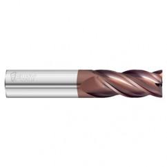 5/8 Dia. x 3-1/2 Overall Length 4-Flute .090 C/R Solid Carbide SE End Mill-Round Shank-Center Cut-FC20 - USA Tool & Supply