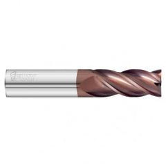5/8 Dia. x 3-1/2 Overall Length 4-Flute .090 C/R Solid Carbide SE End Mill-Round Shank-Center Cut-FC20 - USA Tool & Supply
