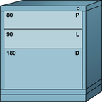 Bench-Standard Cabinet - 3 Drawers - 30 x 28-1/4 x 33-1/4" - Multiple Drawer Access - USA Tool & Supply