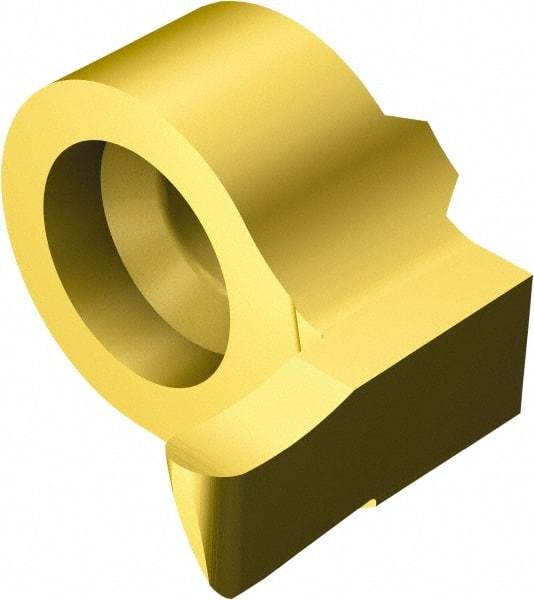 Sandvik Coromant - MB..FBR Grade 1025, 2.5mm Cutting Width Carbide Grooving Insert - 5mm Max Depth of Cut, Left Hand, 1.25mm Corner Radius, TiAlN/TiN Finish - USA Tool & Supply
