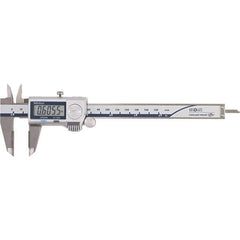 Mitutoyo - 0 to 6" Range 0.01mm Resolution, Electronic Caliper - Steel with 40mm Carbide-Tipped Jaws, 0.001" Accuracy - USA Tool & Supply