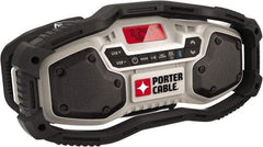 Porter-Cable - LED Worksite Radio - Powered by 120V AC 12V, 20V Max Batteries - USA Tool & Supply