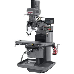 Jet - 10" Table Width x 50" Table Length, Electronic Variable Speed Control, 3 Phase Knee Milling Machine - 3 hp - USA Tool & Supply