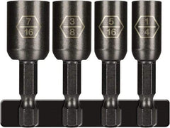 Montana - 4 Piece, Magnetic Nutsetter - 1/4" Drive - USA Tool & Supply