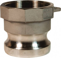 Dixon Valve & Coupling - 5" Stainless Steel Cam & Groove Suction & Discharge Hose Male Adapter Female NPT Thread - Part A, 5" Thread, 75 Max psi - USA Tool & Supply