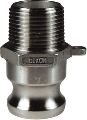 Dixon Valve & Coupling - 2" Stainless Steel Cam & Groove Suction & Discharge Hose Male Adapter Male NPT Thread - Part F, 2" Thread, 250 Max psi - USA Tool & Supply